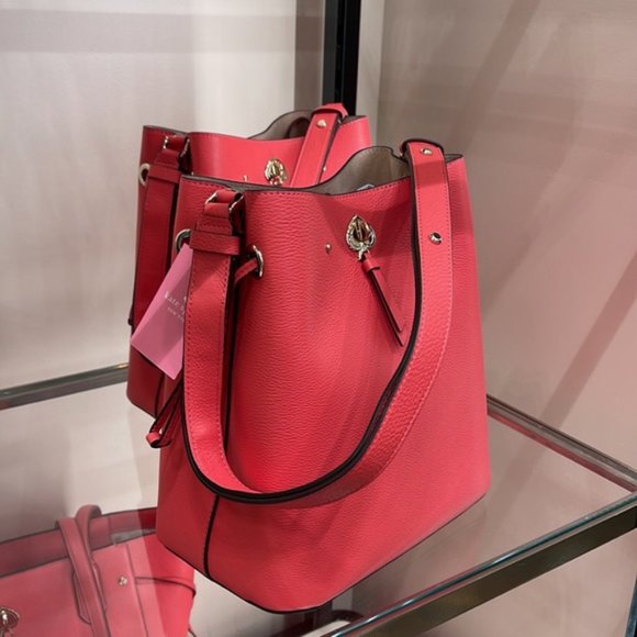 Kate Spade Marti Large Bucket Bag Dark Watermelon Gelato - Picture 6 of 16